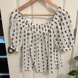 White and Black Women's Top